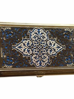 Vintage 1990’s MMA/HM Metropolitan Museum Of Art Gold Tone Filigree Card Holder